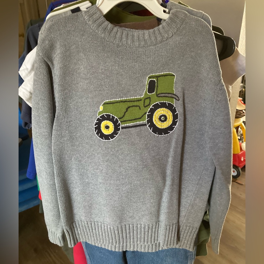Boys Gymboree Tractor Sweater, Size 6